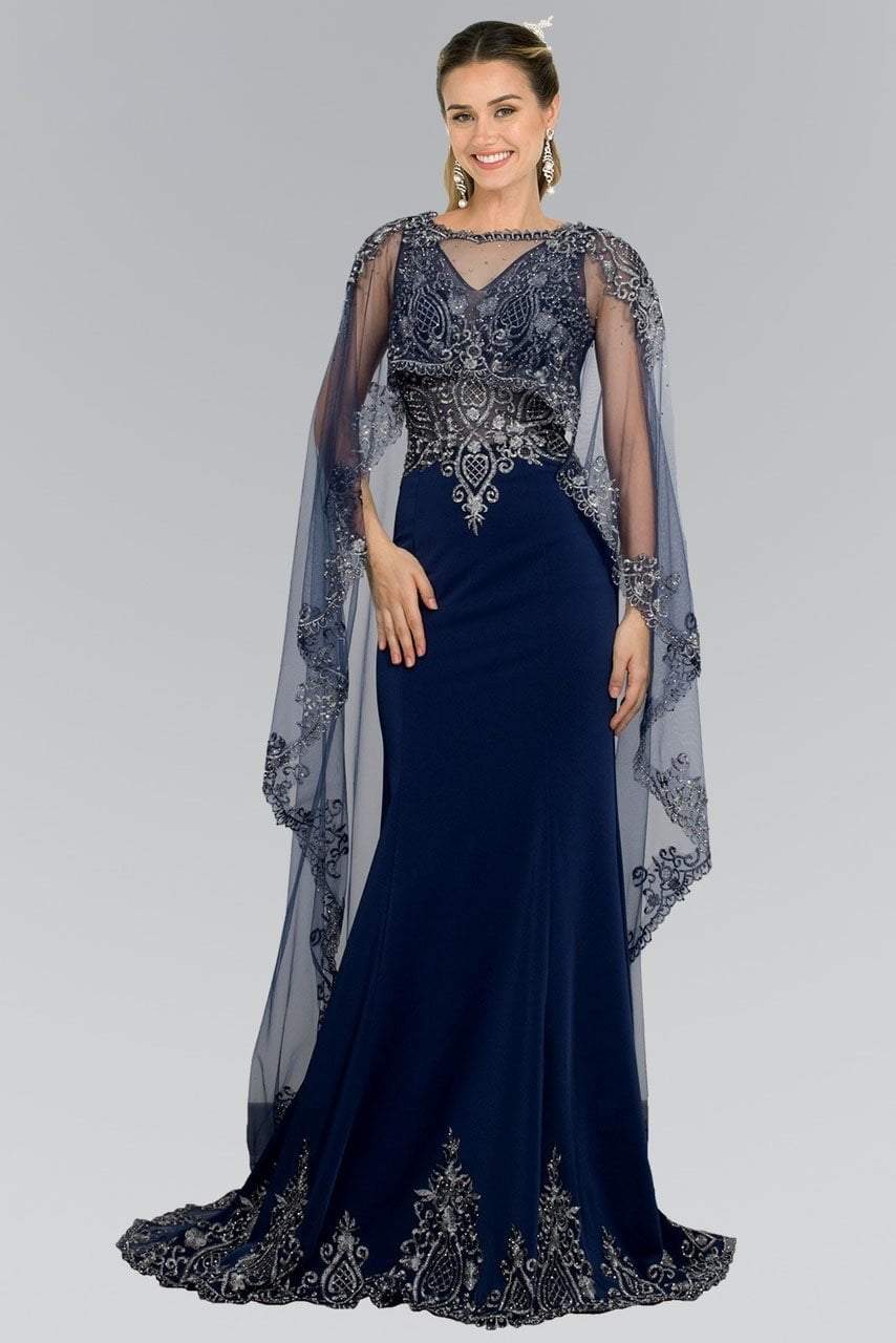 Image of Elizabeth K - GL1596 Embellished Illusion Bateau Sheath Dress