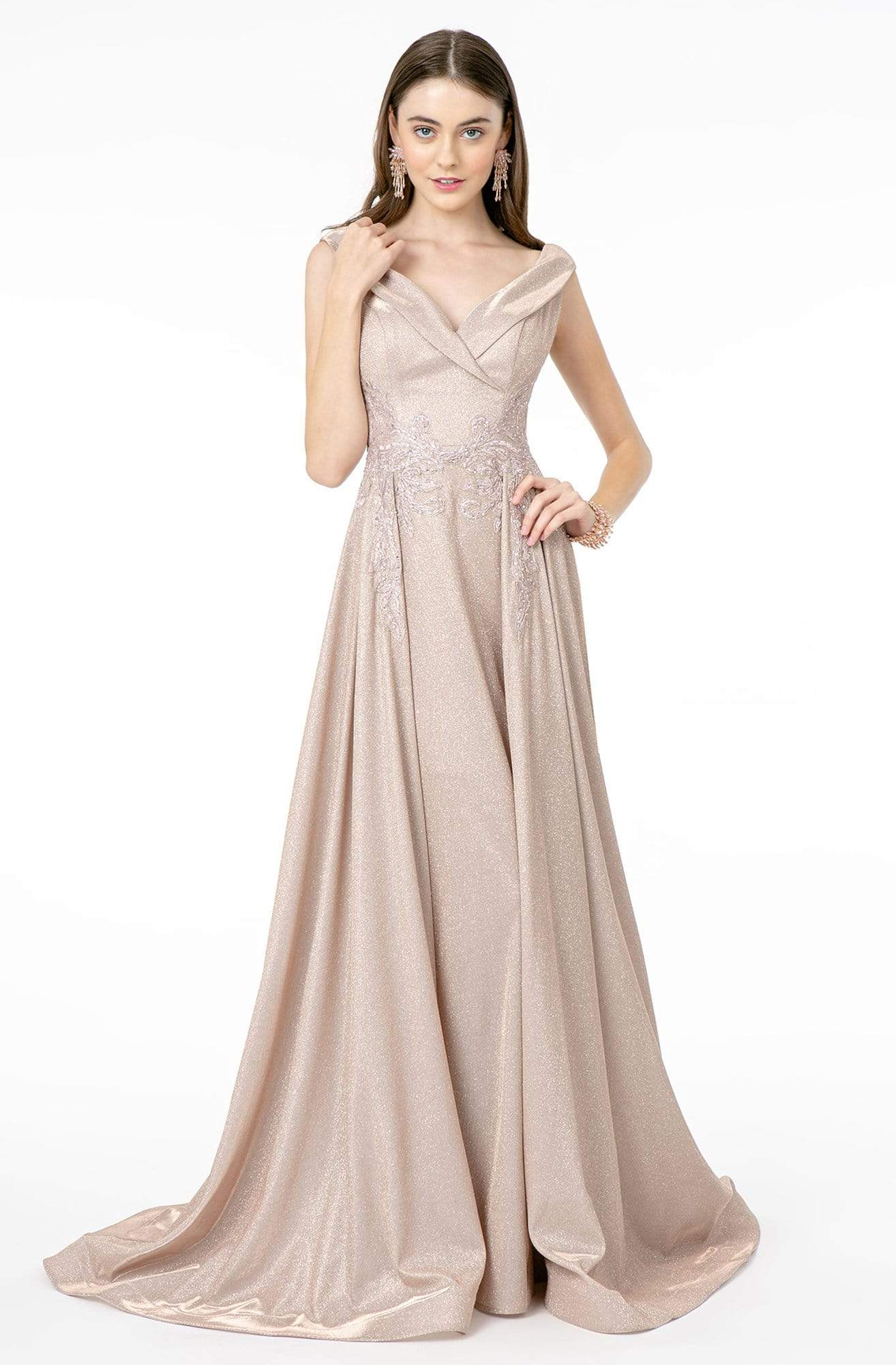 Image of Elizabeth K - GL1817 Embroidered V-Neck A-Line Gown