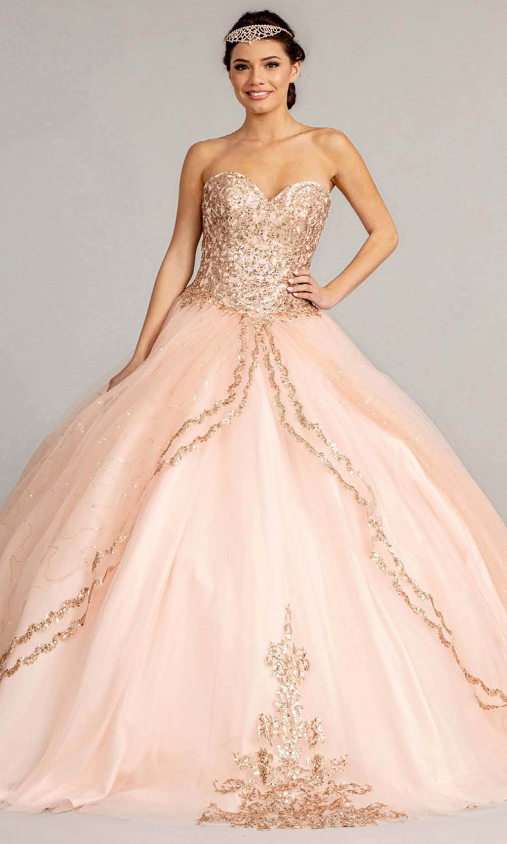 Image of Elizabeth K GL1973 - Strapless Sweetheart Neck Ball Gown