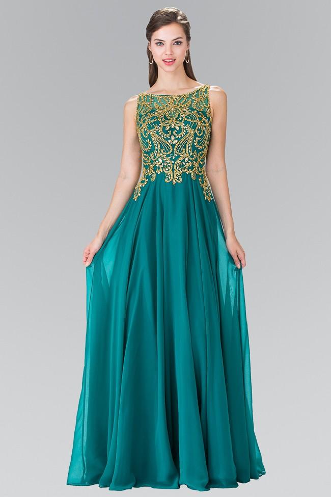 Image of Elizabeth K - GL2274 Embellished Sleeveless Long Dress