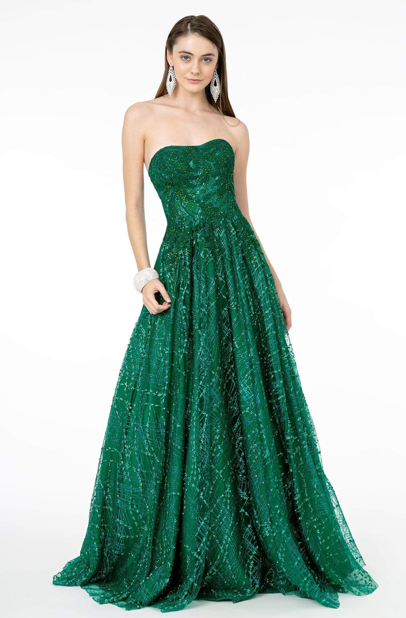Image of Elizabeth K - GL2921 Embellished Strapless Sweetheart A-Line Gown