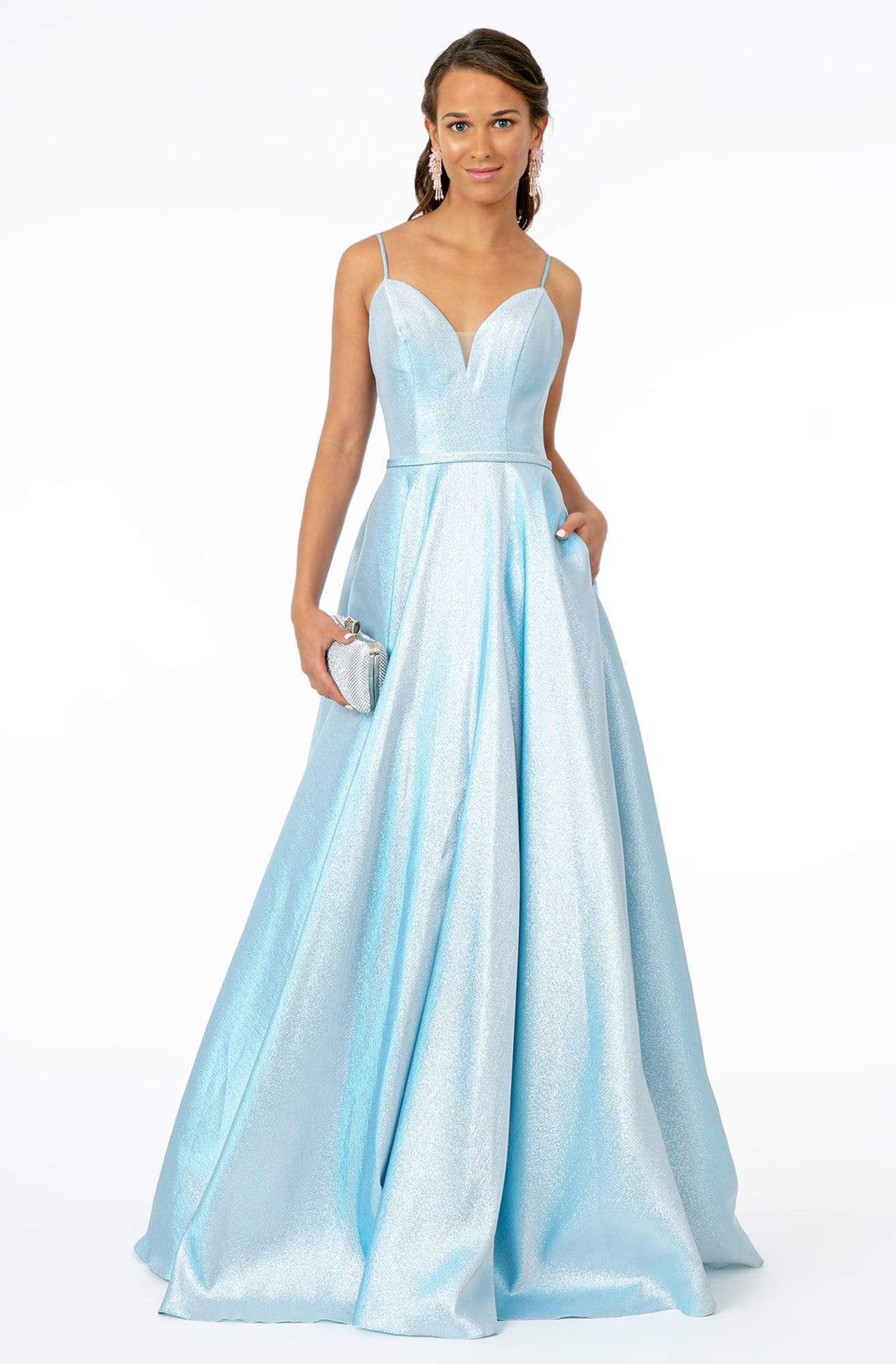 Image of Elizabeth K - GL2951 Plunging V-Neckline A-Line Gown