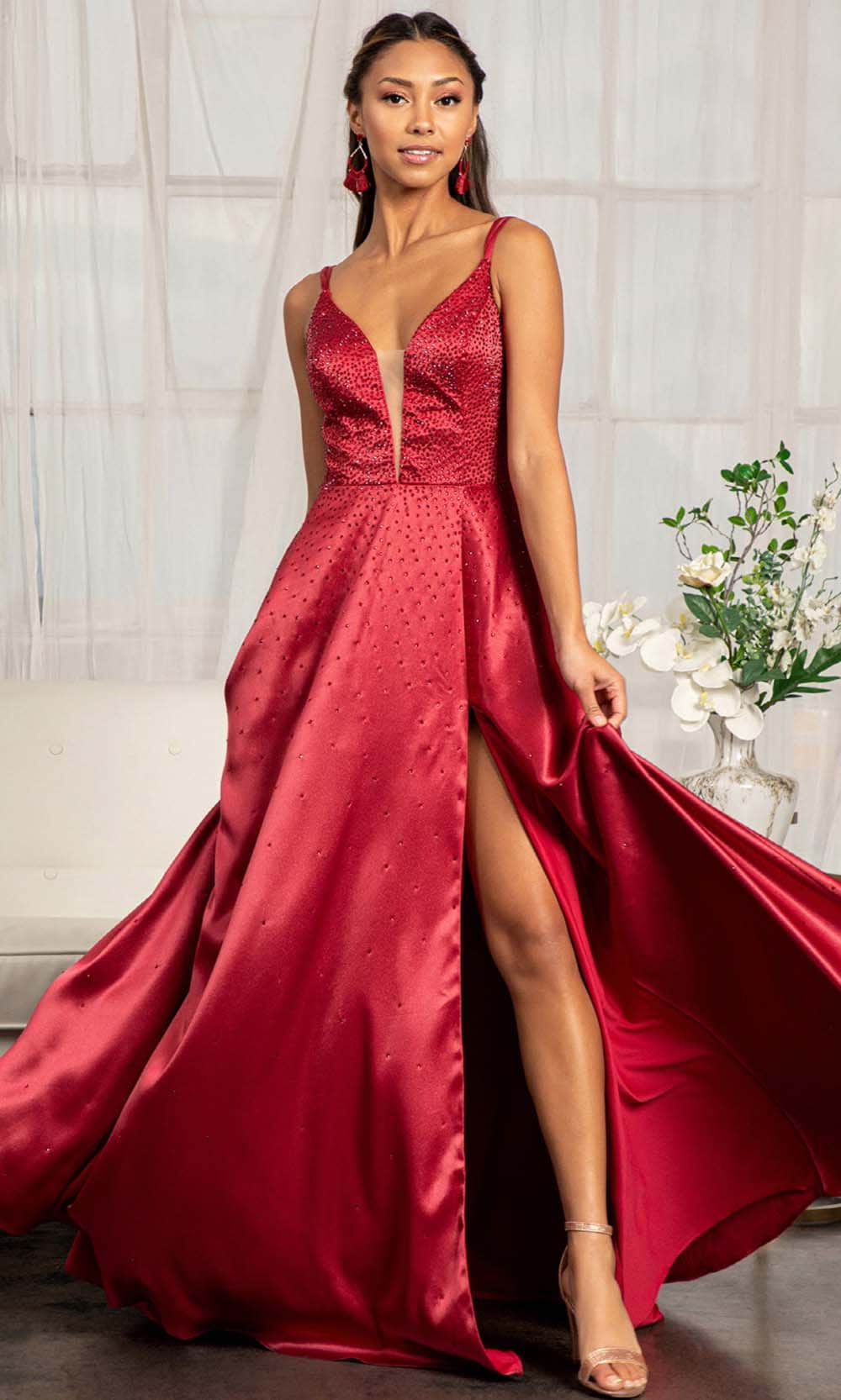 Image of Elizabeth K GL3039 - Beaded Sweetheart A- line Dress