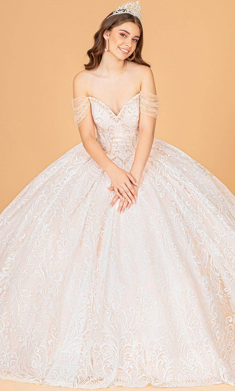 Image of Elizabeth K GL3073 - Embroidered Tulle Ballgown