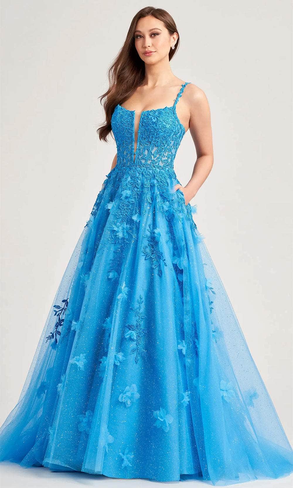 Image of Ellie Wilde EW35081 - Embroidered Sleeveless Prom Gown