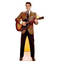 Image of Elvis Guitar Talking Cardboard Cutout