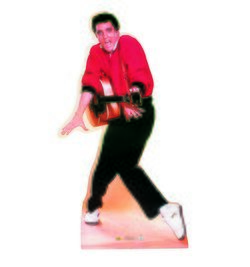 Image of Elvis Presley Red Sweater Talking Cardboard Cutout