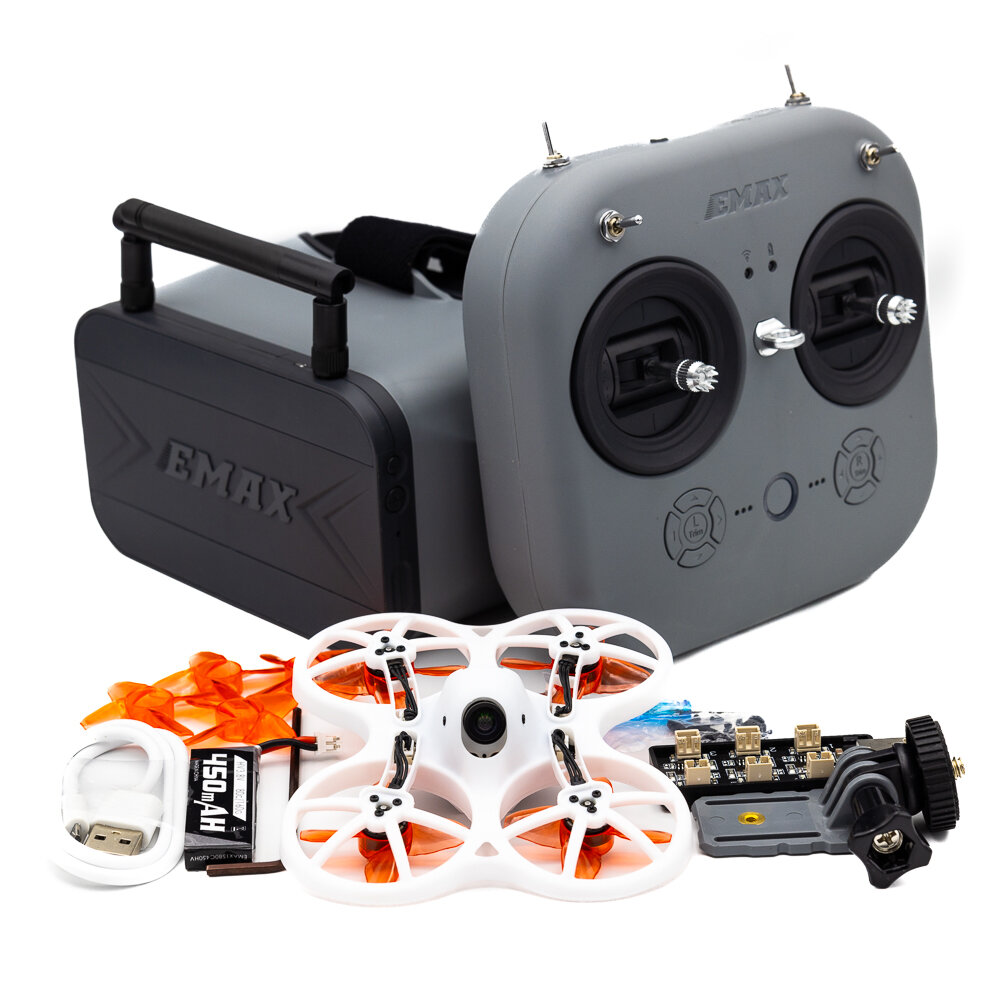 Image of Emax EZ Pilot Pro 80mm 3inch Indoor FPV Racing Drone RTF EMAX E8 Transmitter Transporter 2 Goggles