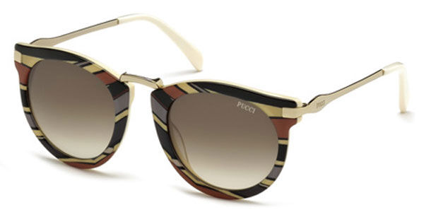 Image of Emilio Pucci EP0025 20P 51 Lunettes De Soleil Femme Jaunes FR