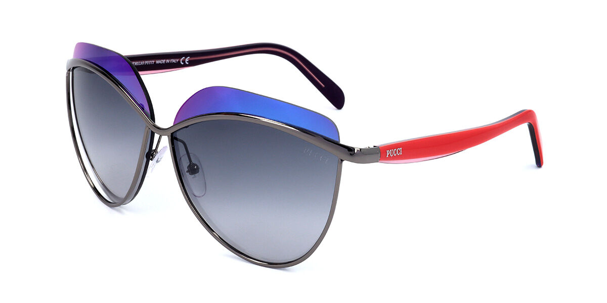 Image of Emilio Pucci EP0052 08B 60 Lunettes De Soleil Femme Gunmetal FR