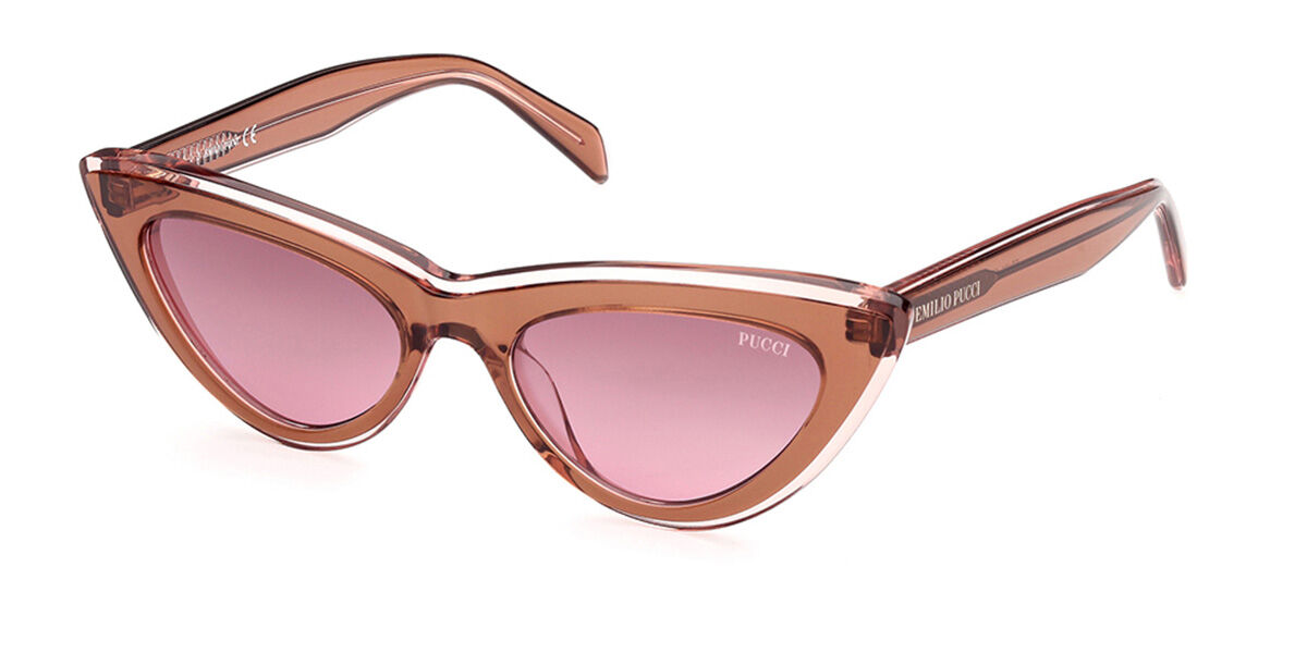 Image of Emilio Pucci EP0181 47F 53 Lunettes De Soleil Femme Marrons FR