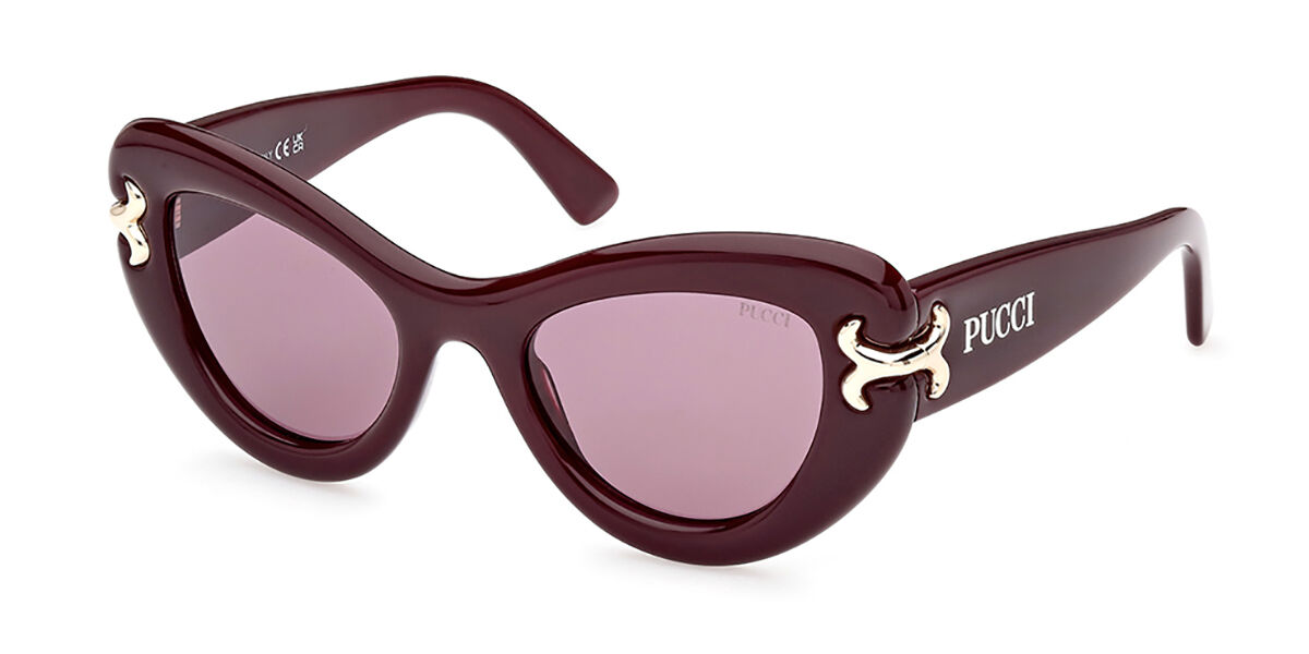 Image of Emilio Pucci EP0212 81S 50 Lunettes De Soleil Femme Bordeaux FR