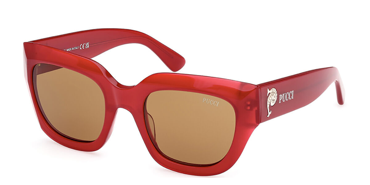 Image of Emilio Pucci EP0215 69E 51 Lunettes De Soleil Femme Bordeaux FR