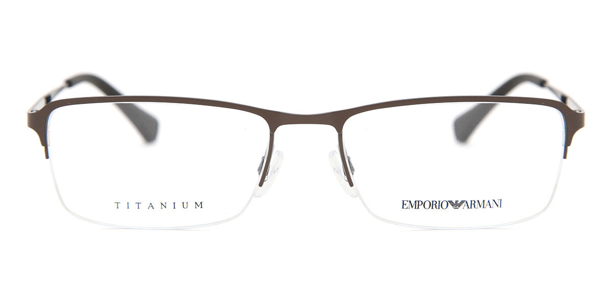 Image of Emporio Armani EA1044TD Formato Asiático 3128 Óculos de Grau Marrons Masculino BRLPT
