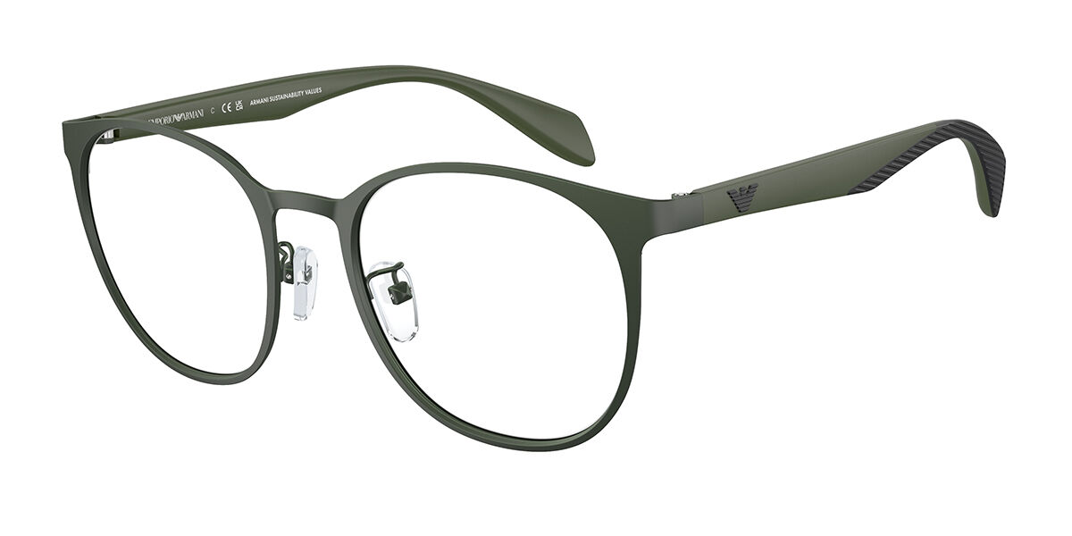 Image of Emporio Armani EA1148 3017 50 Zielone Męskie Okulary Korekcyjne PL