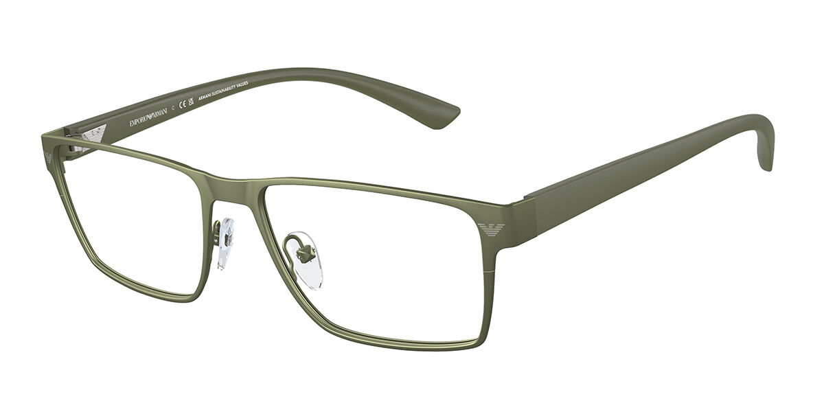 Image of Emporio Armani EA1157 3017 53 Zielone Męskie Okulary Korekcyjne PL