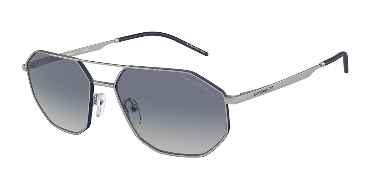 Image of Emporio Armani EA2147 30454L Óculos de Sol Prata Masculino PRT