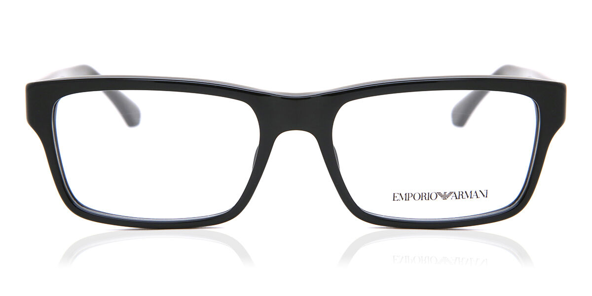 Image of Emporio Armani EA3050F Formato Asiático 5017 Óculos de Grau Pretos Masculino BRLPT
