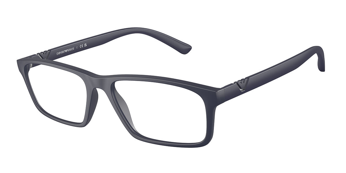 Image of Emporio Armani EA3213 5088 56 Niebieskie Męskie Okulary Korekcyjne PL