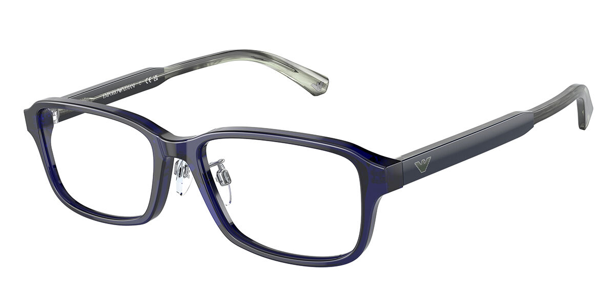 Image of Emporio Armani EA3215D Formato Asiático 5358 Óculos de Grau Azuis Masculino BRLPT
