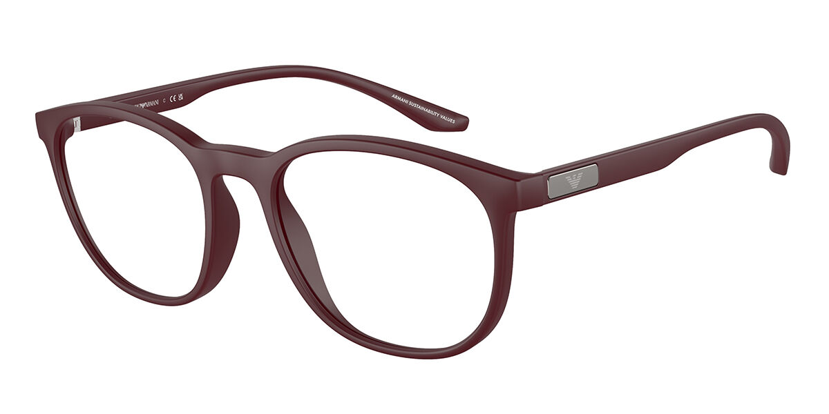 Image of Emporio Armani EA3229 5261 53 Burgundy Męskie Okulary Korekcyjne PL