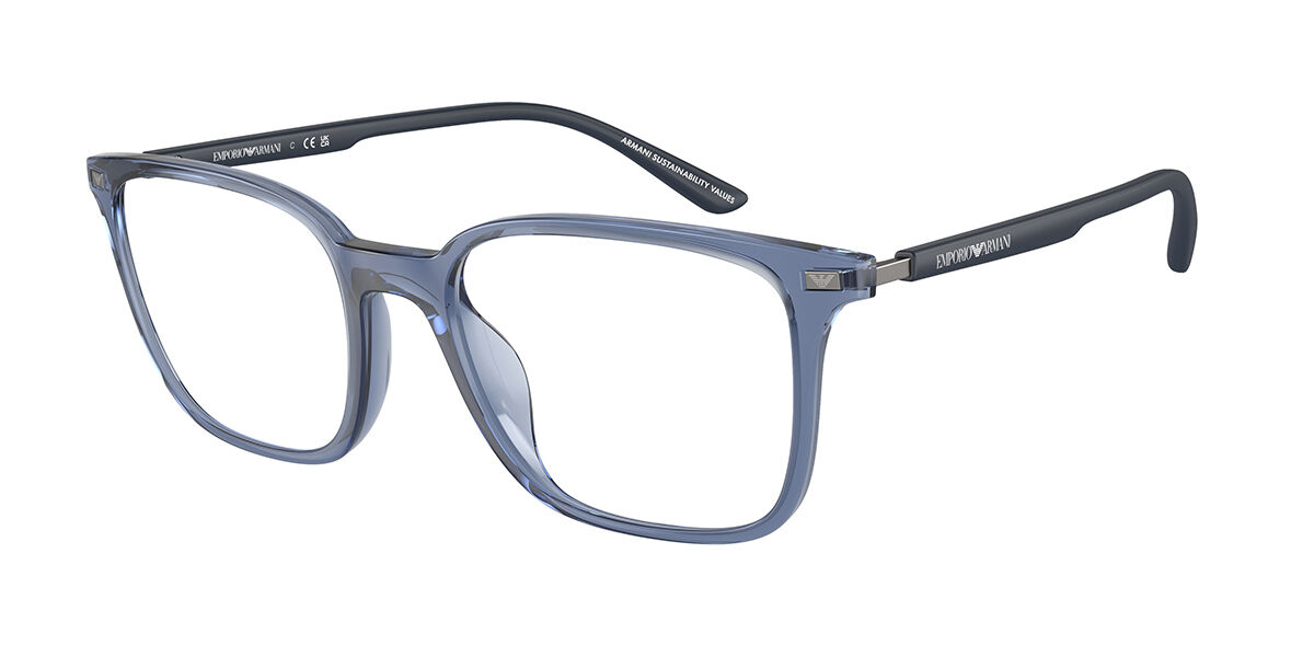 Image of Emporio Armani EA3242U 6108 Óculos de Grau Azuis Masculino BRLPT