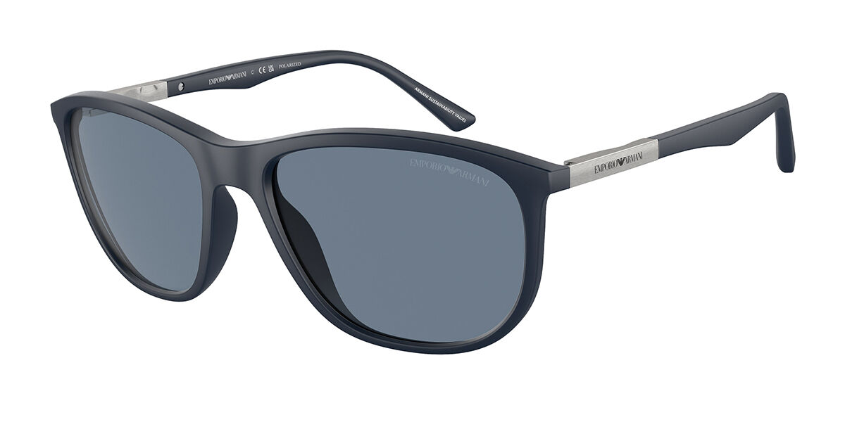 Image of Emporio Armani EA4201 Polarized 50882V 58 Blåa Solglasögon Män SEK