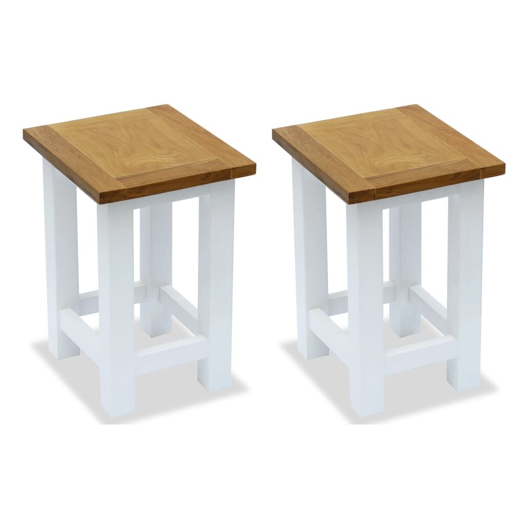 Image of End Tables 2 pcs 106"x94"x146" Solid Oak Wood