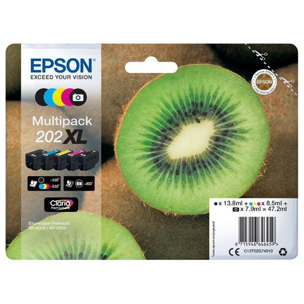 Image of Epson 202XL C13T02G74010 multipack eredeti tintapatron HU ID 12682