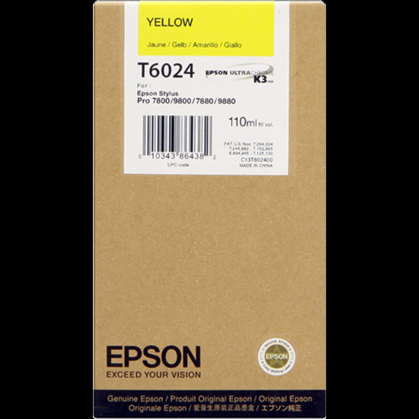 Image of Epson C13T602400 sárga (yellow) eredeti tintapatron HU ID 13901