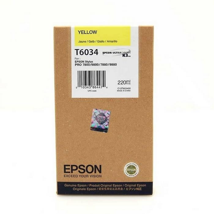 Image of Epson C13T603400 sárga (yellow) eredeti tintapatron HU ID 13891