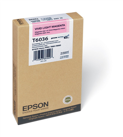 Image of Epson C13T603600 világos bíborvörös (light vivid magenta) eredeti tintapatron HU ID 13893