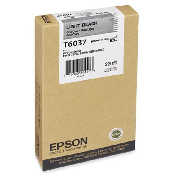 Image of Epson C13T603700 világos fekete (light black) eredeti tintapatron HU ID 13873