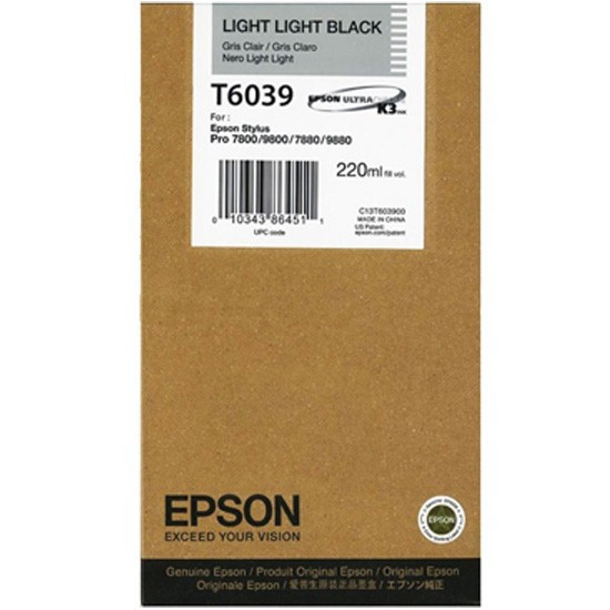 Image of Epson C13T603900 deschiss negru (light light black) cartus original RO ID 13877
