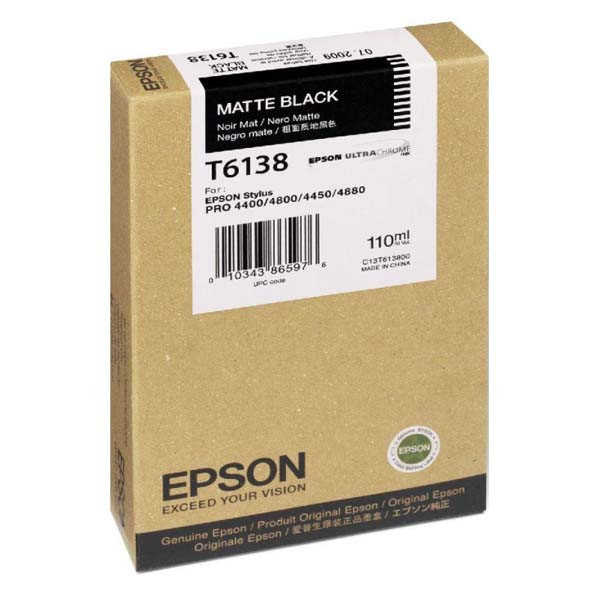 Image of Epson C13T613800 matt fekete (matte black) eredeti tintapatron HU ID 13867