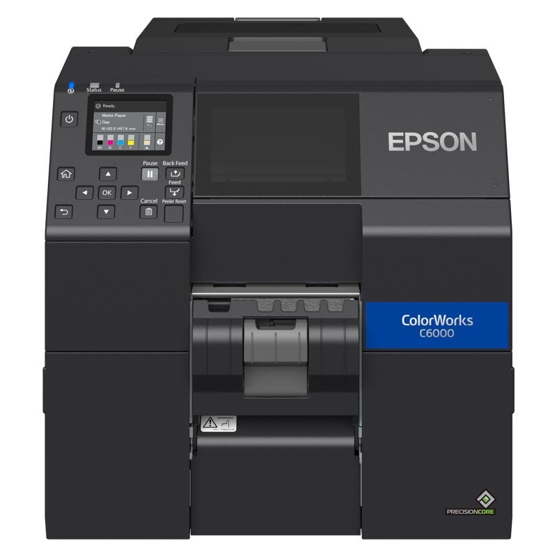 Image of Epson ColorWorks C6000Pe (mk) C31CH76202MK barevná tiskárna štítků peeler disp USB Ethernet black CZ ID 399355