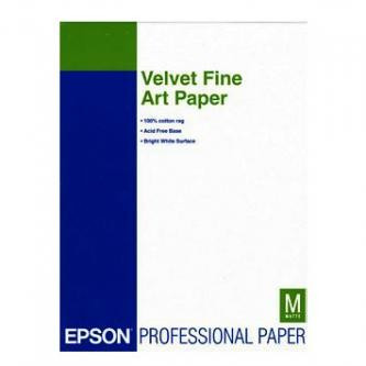 Image of Epson S041637 Velvet Fine Art Paper umělecký papír sametový bílý A3+ 260 g/m2 20 ks S041637 CZ ID 3368