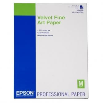 Image of Epson S042096 Velvet Fine Art Paper um?lecký papír sametový bílý A2 260 g/m2 25 ks S042096 CZ ID 3351