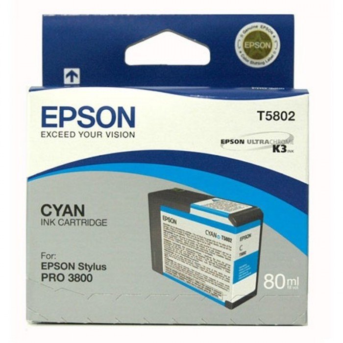 Image of Epson T5802 azurová (cyan) originální cartridge CZ ID 13898