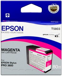 Image of Epson T580300 bíborvörös (magenta) eredeti tintapatron HU ID 2364