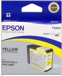 Image of Epson T580400 żółty (yellow) tusz oryginalna PL ID 2365