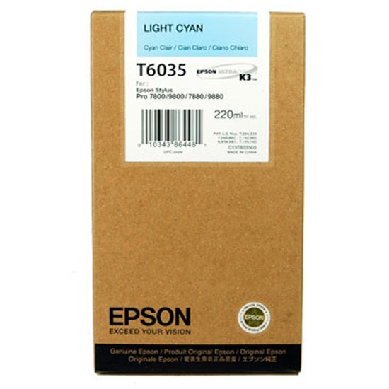 Image of Epson T603500 jasno błękitny (light cyan) tusz oryginalna PL ID 13876