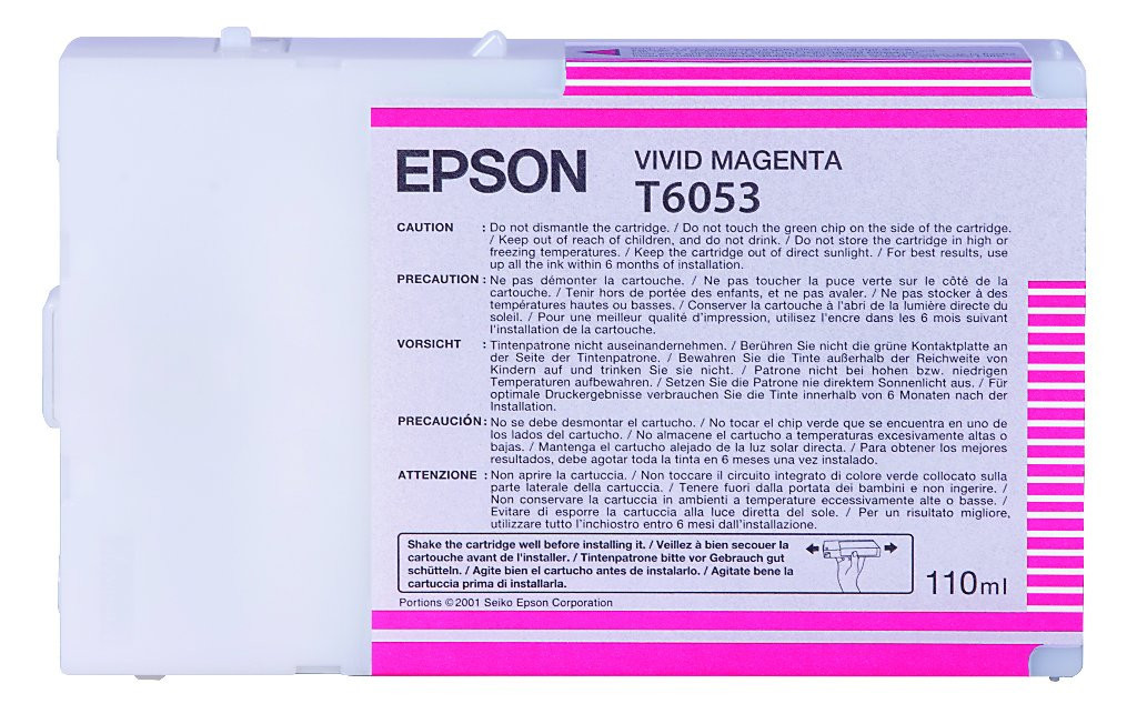 Image of Epson T6053 purpurowy (vivid magenta) tusz oryginalna PL ID 13865