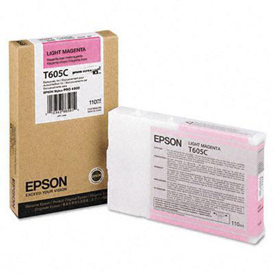 Image of Epson T605C purpuriu deschis (light magenta) cartus original RO ID 13866