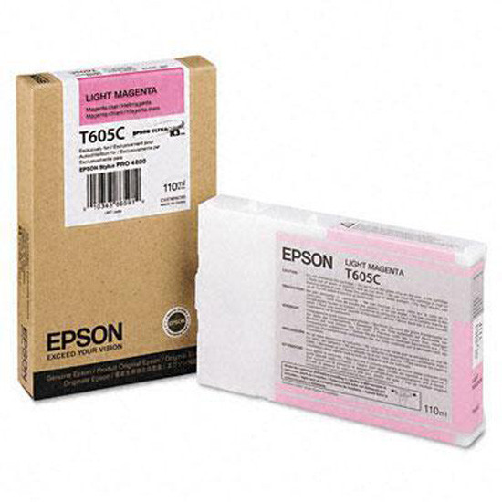 Image of Epson T605C világos bíborvörös (light magenta) eredeti tintapatron HU ID 13866