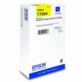 Image of Epson T7564 T756440 žlutá (yellow) originální cartridge CZ ID 8264