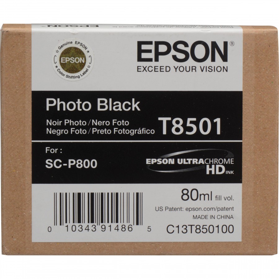 Image of Epson T850100 fotó fekete (photo black) eredeti tintapatron HU ID 9848