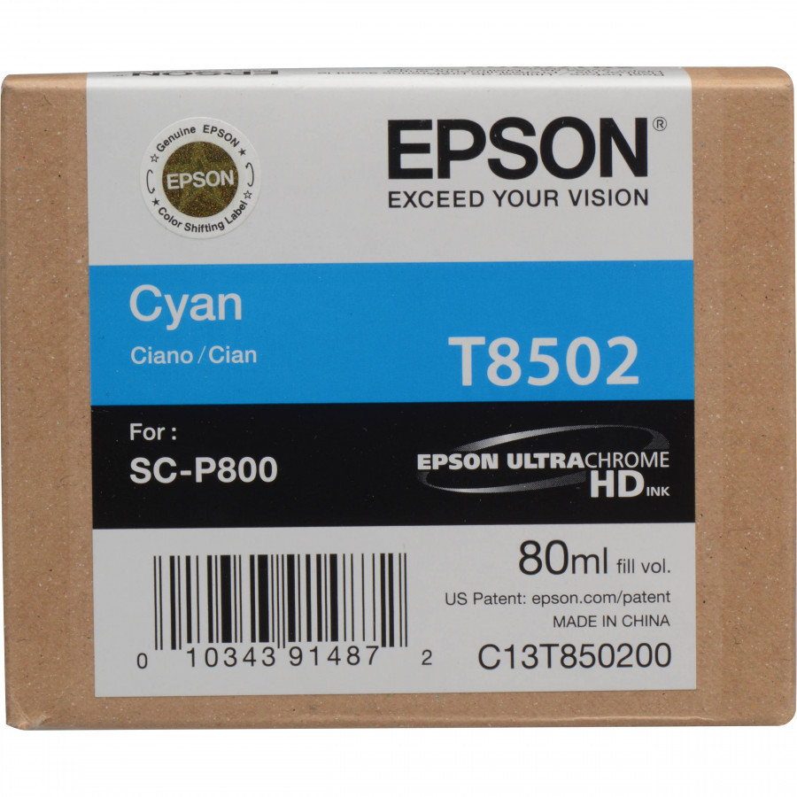 Image of Epson T8502 azurová (cyan) originální cartridge CZ ID 9851