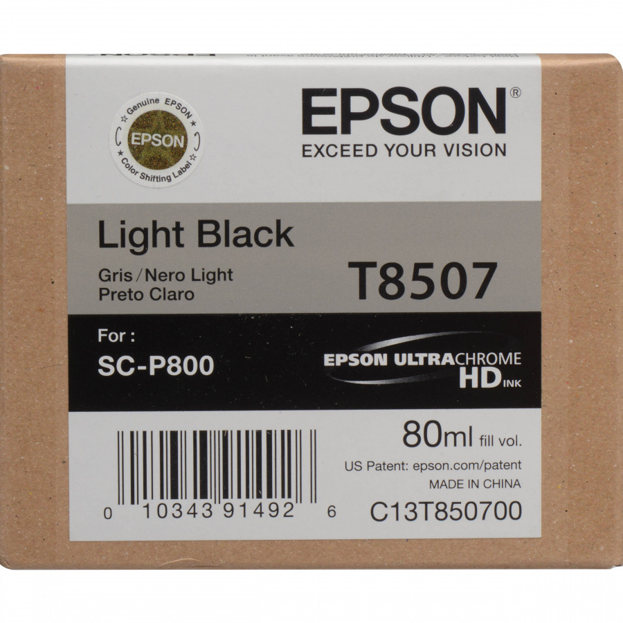 Image of Epson T8507 světle černá (light black) originální cartridge CZ ID 9853