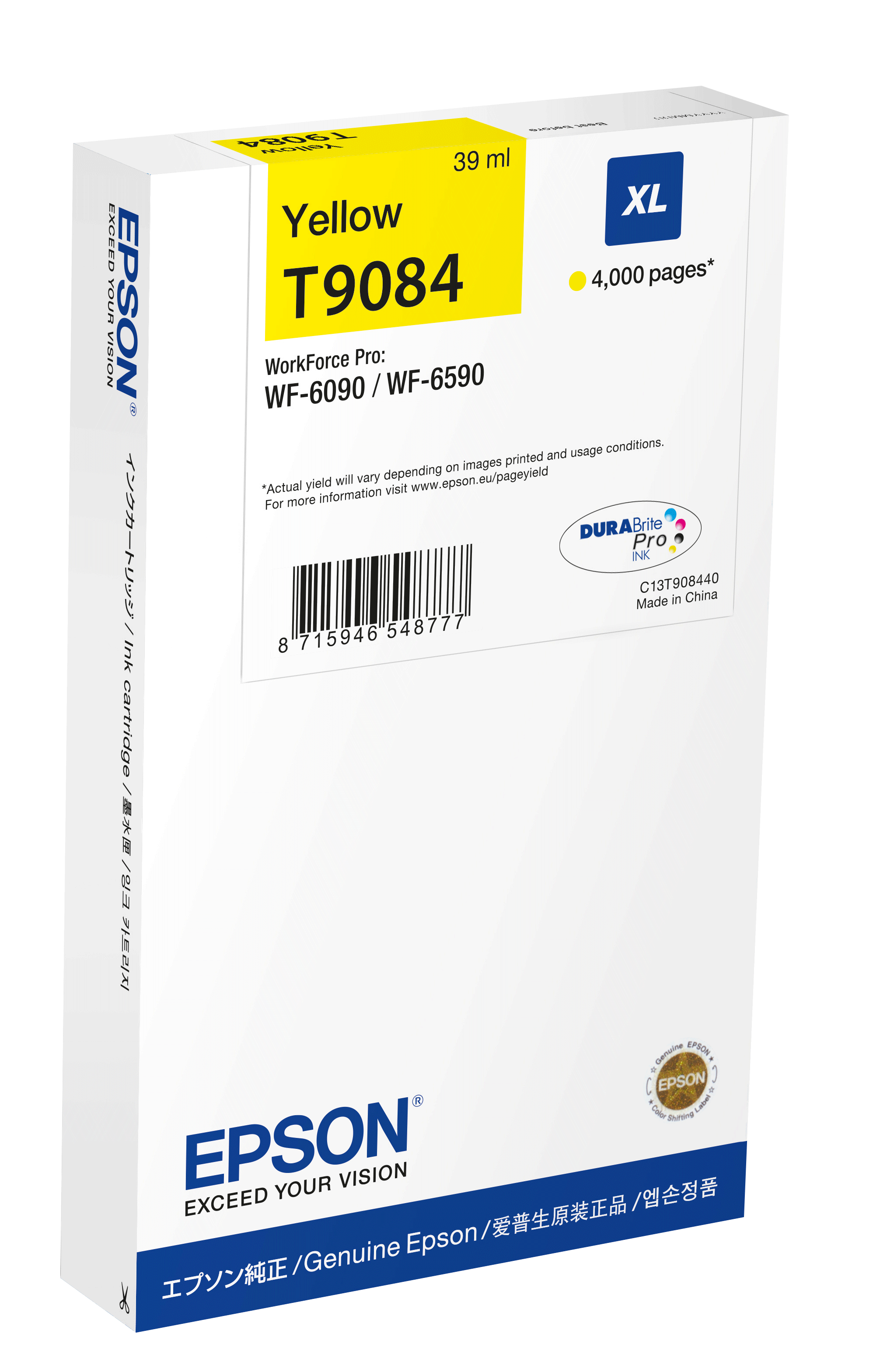 Image of Epson T9084 XL C13T90844N žlutá (yellow) originální cartridge CZ ID 508569